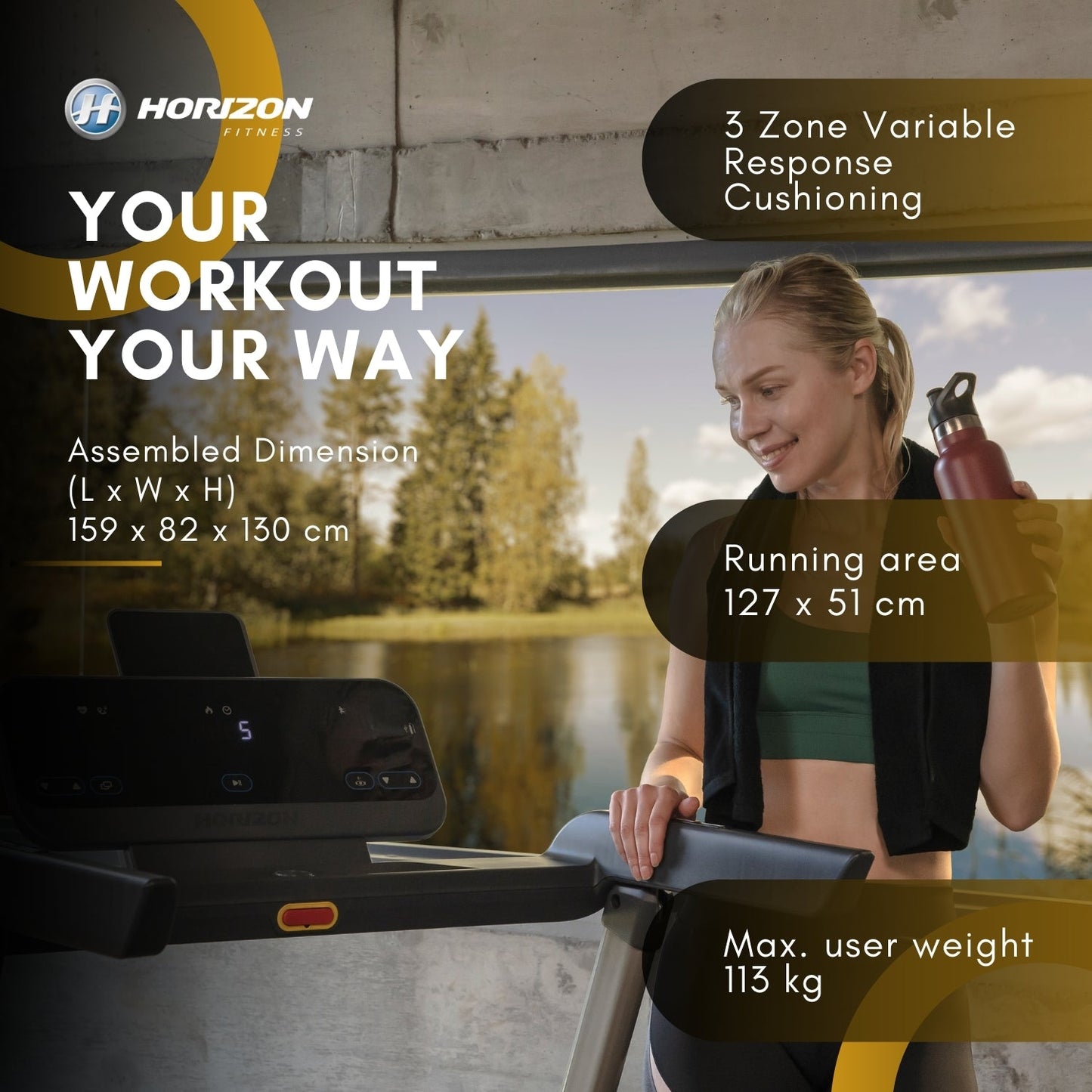 Grade A - Horizon Evolve 3.0 @Zone Treadmill
