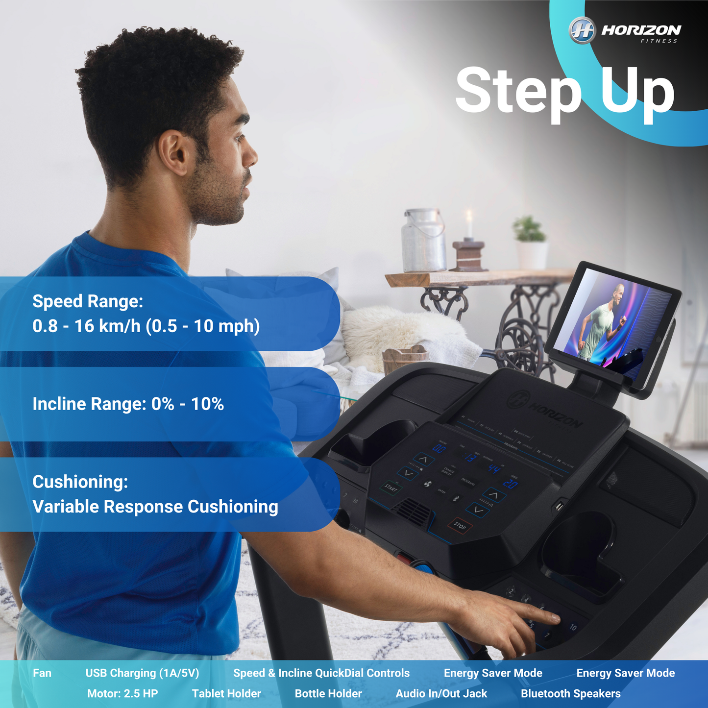 Horizon 5.0AT Treadmill
