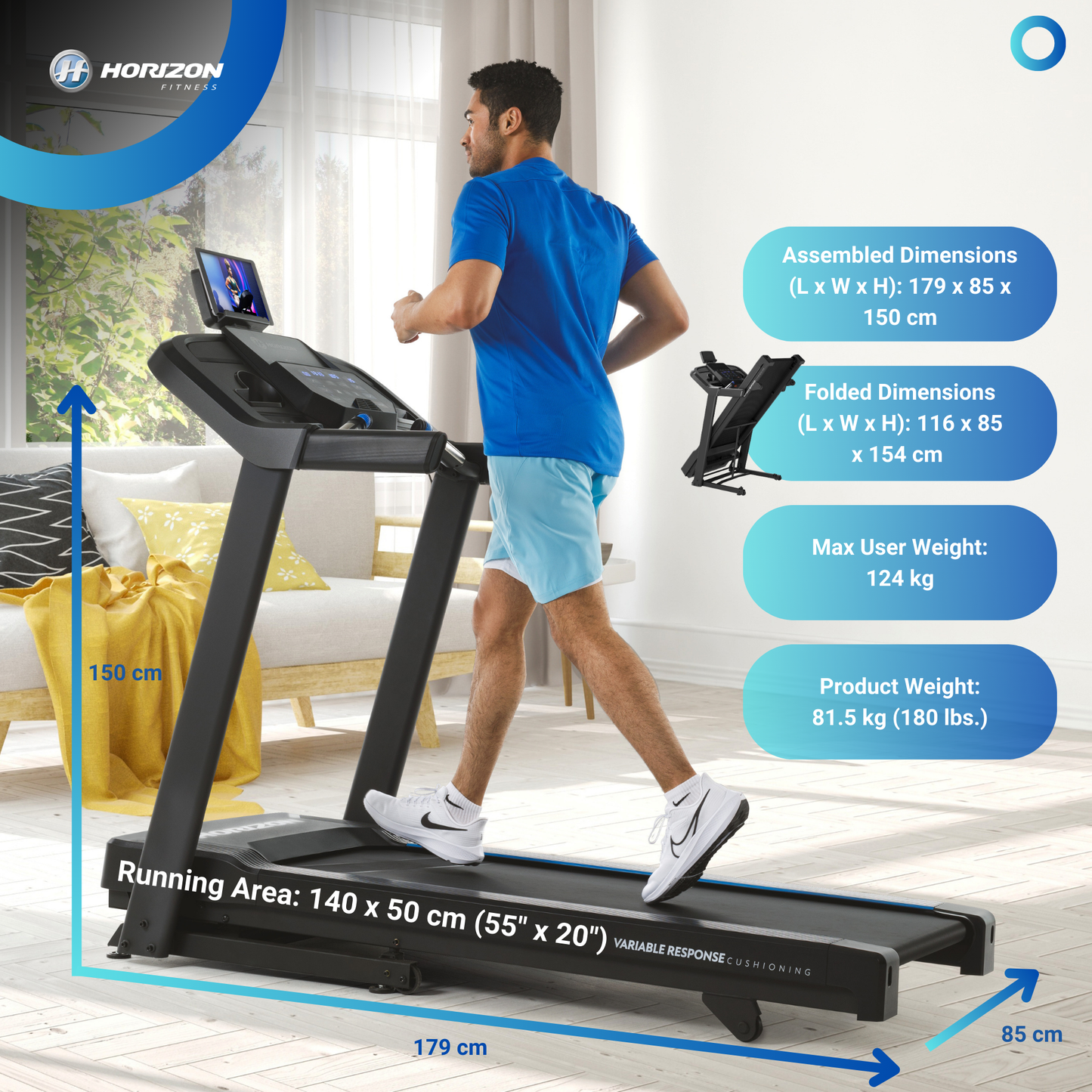 GRADE A - Horizon 5.0AT @ Zone Treadmill