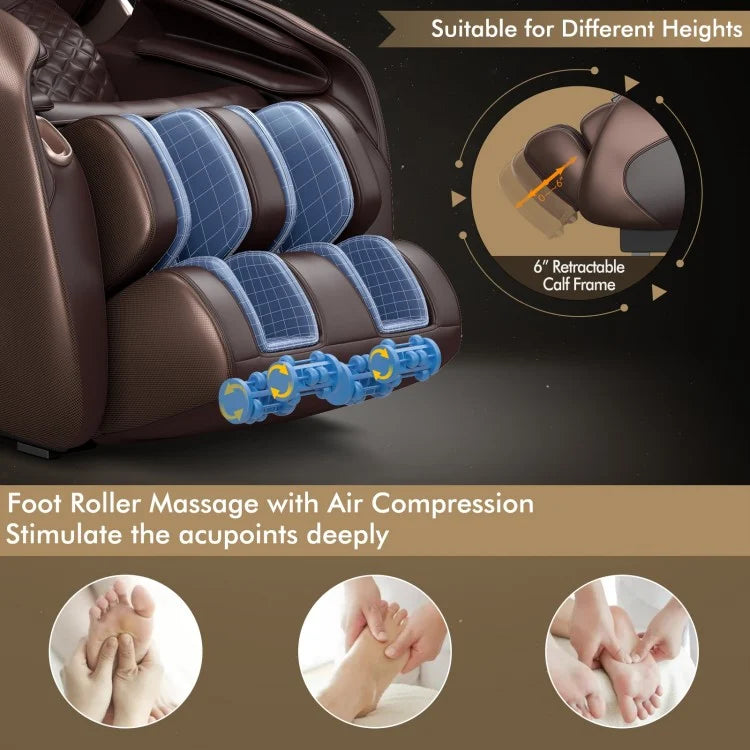 PREORDER - Demo unit - COSTWAY - JL10003WL - Relaxacare Special Buy-Full Body Zero Gravity L-Track Massage Chair Recliner With Voice Control