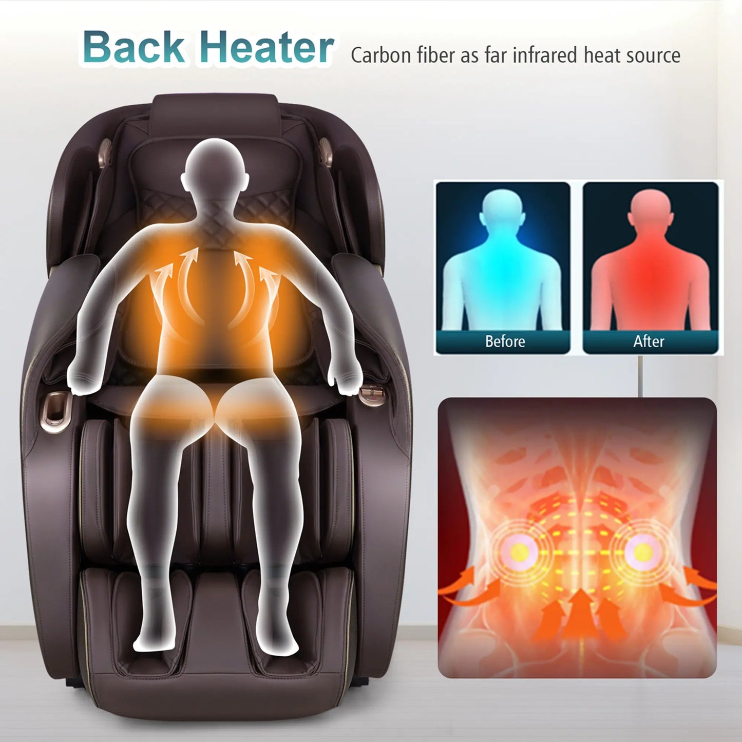 PREORDER - Demo unit - COSTWAY - JL10003WL - Relaxacare Special Buy-Full Body Zero Gravity L-Track Massage Chair Recliner With Voice Control