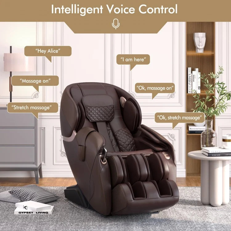 PREORDER - Demo unit - COSTWAY - JL10003WL - Relaxacare Special Buy-Full Body Zero Gravity L-Track Massage Chair Recliner With Voice Control