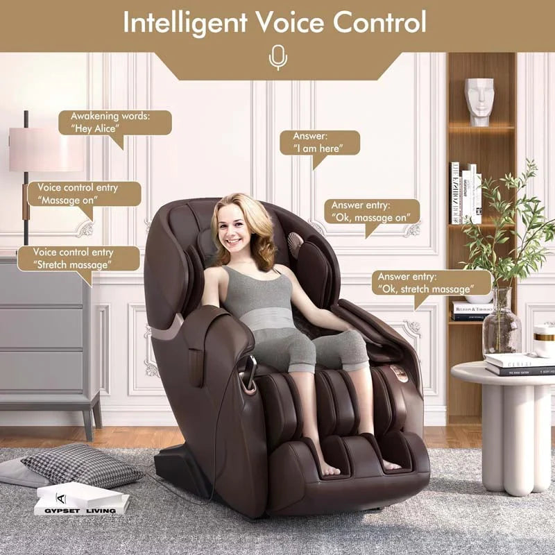 PREORDER - Demo unit - COSTWAY - JL10003WL - Relaxacare Special Buy-Full Body Zero Gravity L-Track Massage Chair Recliner With Voice Control