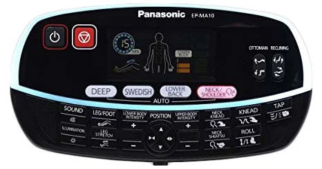 demo unit-Panasonic EPMA10K Contemporary Lounger Chair with Traditional Massage Techniques - BLACK