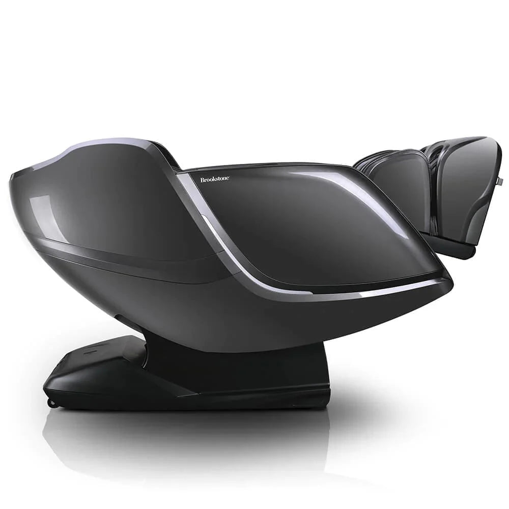Brookstone-3D L Track Massage Chair With 3D Foot Massage.