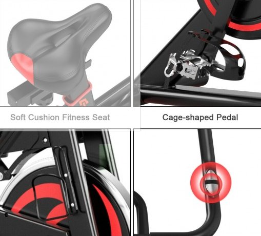 COSTWAY - 30lbs Family Fitness Aerobic Exercise Magnetic Bicycle