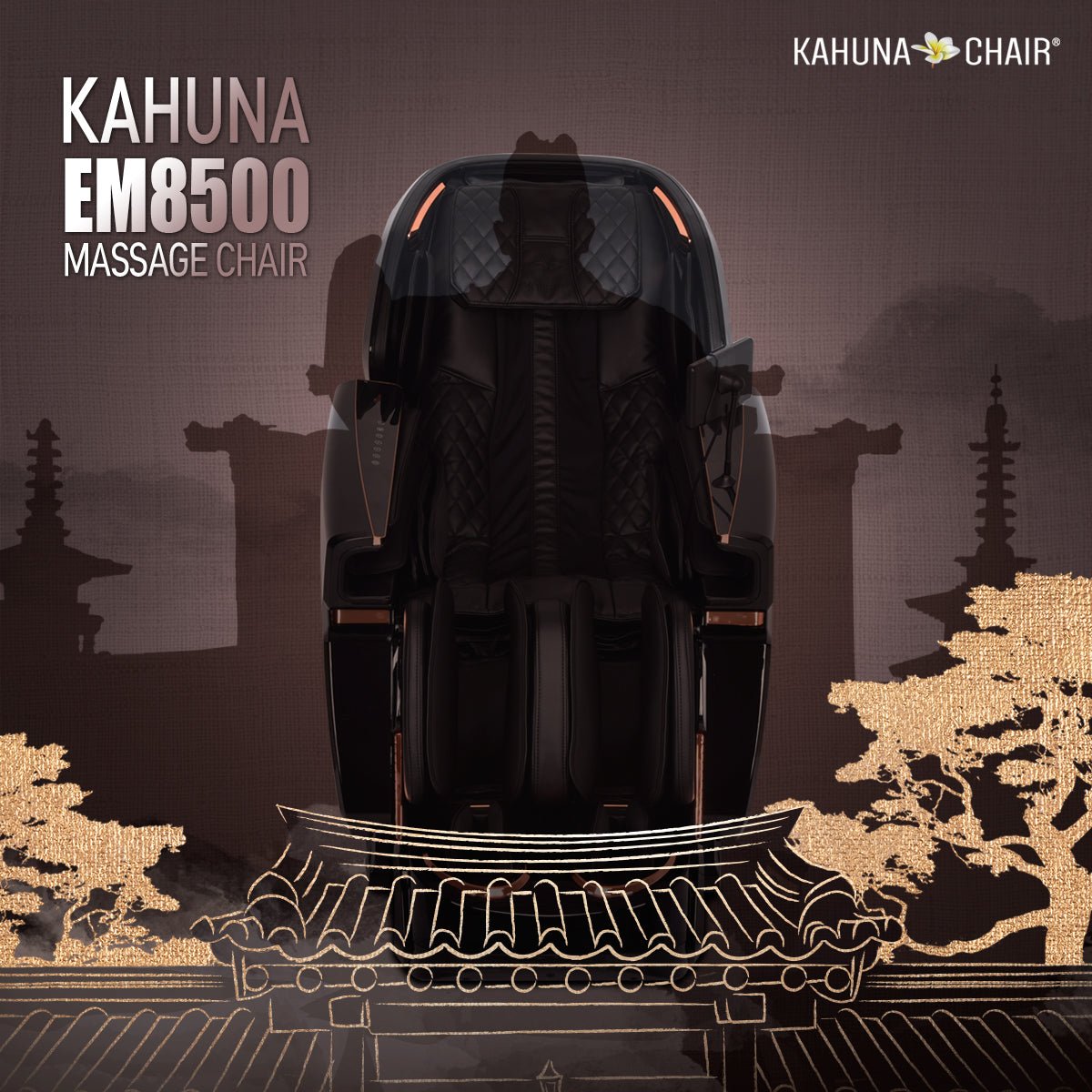 Kahuna-4D Active Stretch-3D foot Massage Chair– with Calf rollers-EM 8500