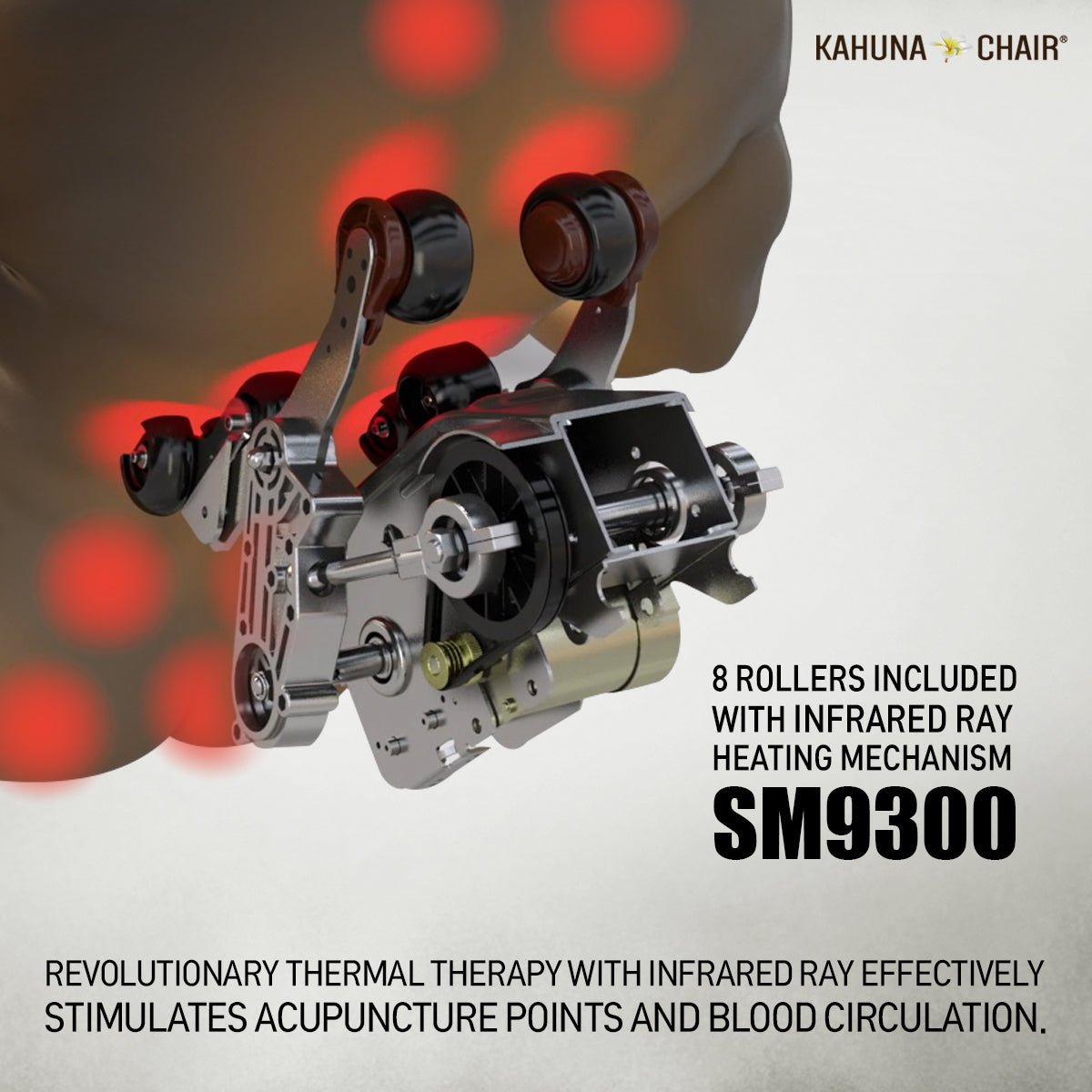 KAHUNA 4D+@ DUAL AIR FLOAT FLEX HSL-TRACK MASSAGE CHAIR WITH INFRARED HEATING SM-9300