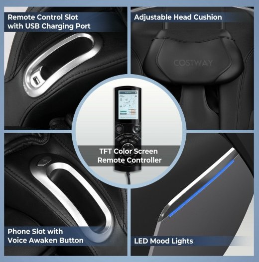 COSTWAY - JL10008WL - Full Body Zero Gravity Massage Chair with SL Track Voice Control & Heat
