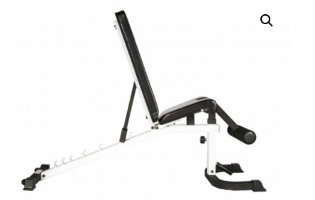 YORK FITNESS - FLEX BENCH W/LEG H/DOWN WHITE STS SERIES