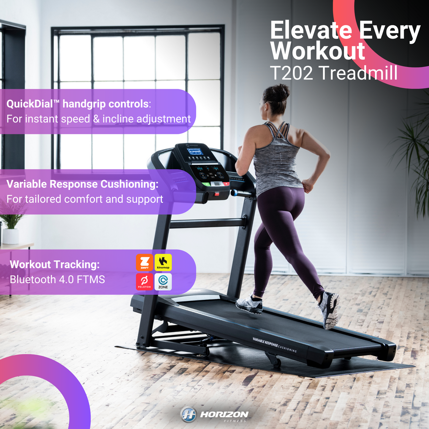 Grade C - Horizon T202 @Zone Treadmill