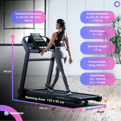 Grade C - Horizon T202 @Zone Treadmill
