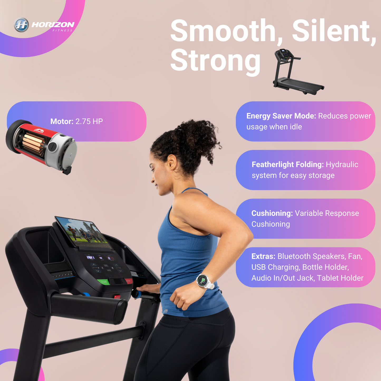 Grade B - Horizon T202 @Zone Treadmill