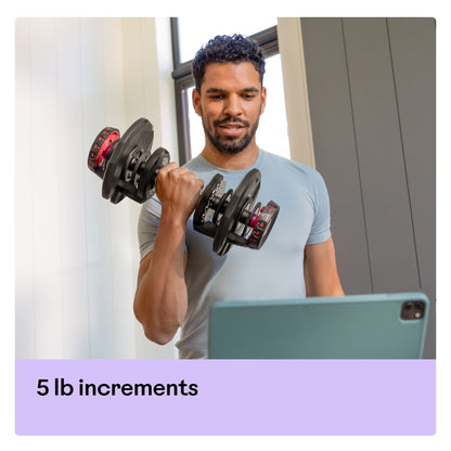 BowFlex 1090i Adjustable Dumbbell Pair with BowFlex Stand