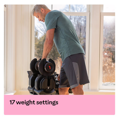 BowFlex 1090i Adjustable Dumbbell Pair with BowFlex Stand