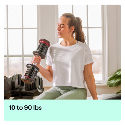 BowFlex 1090i Adjustable Dumbbell Pair with BowFlex Stand