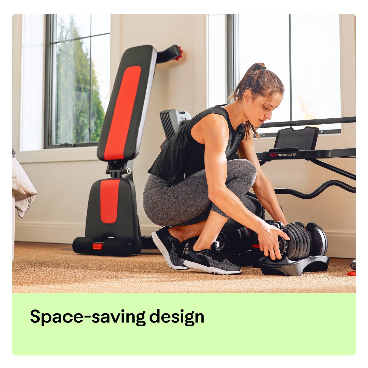 BowFlex Gym Bundle - 552i Adjustable Dumbbells (pair) x BowFlex Rack x 5.1s Bench