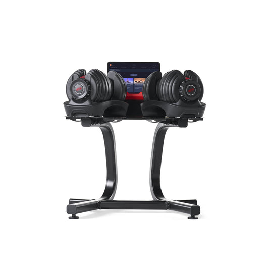 BowFlex 1090i Adjustable Dumbbell Pair with BowFlex Stand