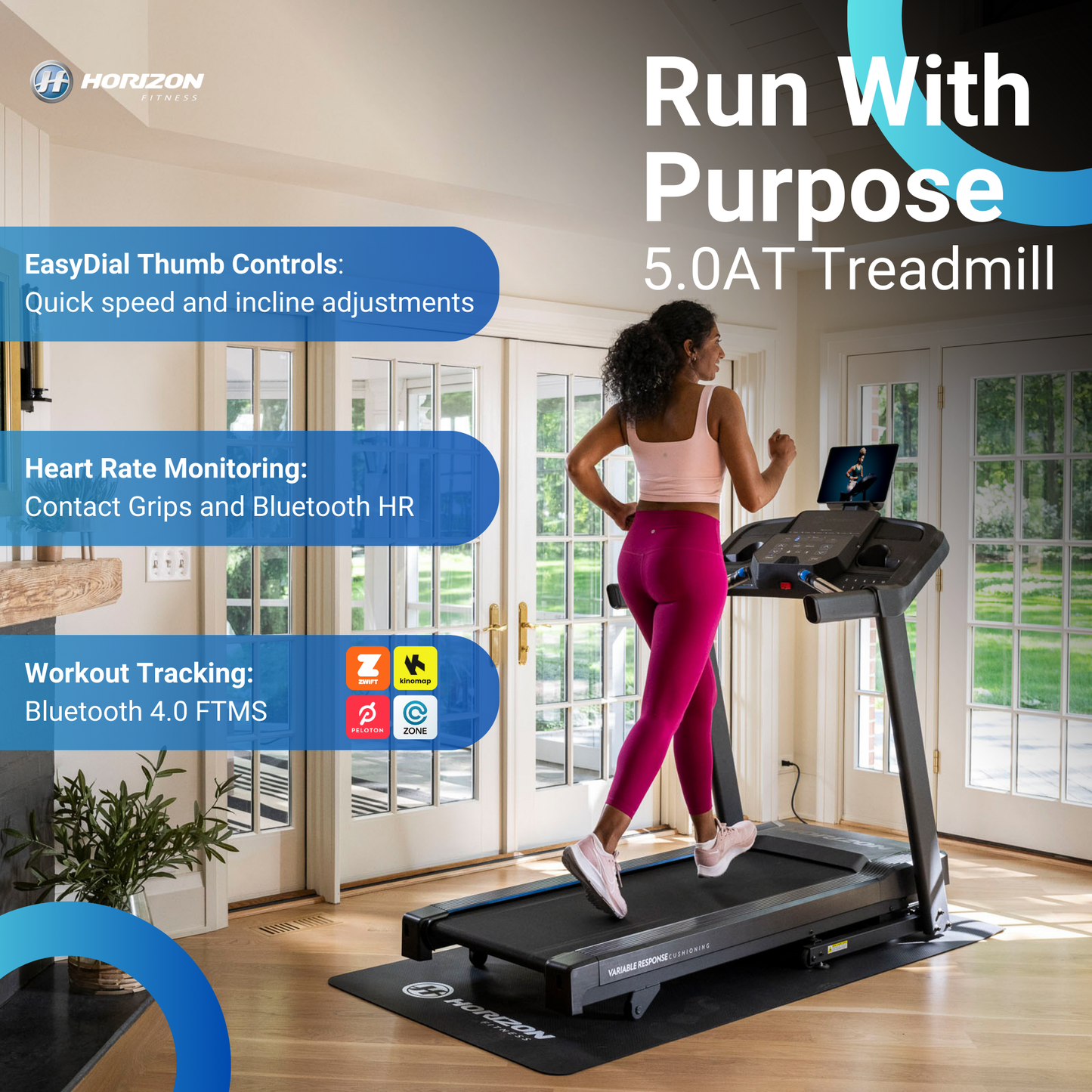 GRADE A - Horizon 5.0AT @ Zone Treadmill