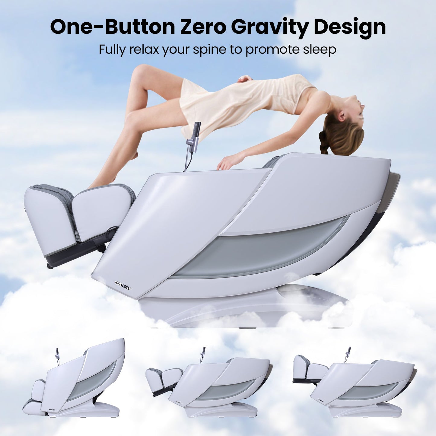 Costway-4D Flexible Track Massage Chair, Full Body Zero Gravity Massage Recliner w/ Airbags, Waist Heater, Foot Rollers, Voice Control, Memory Function, Electric Calf Frame, Auto Body Scan, Wireless Charging Station, Bluetooth Speaker, Thai Stretching