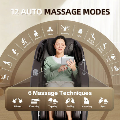 IBooMas-Full Body 3D Zero-G Massage Chair With Touch Screen Remote
