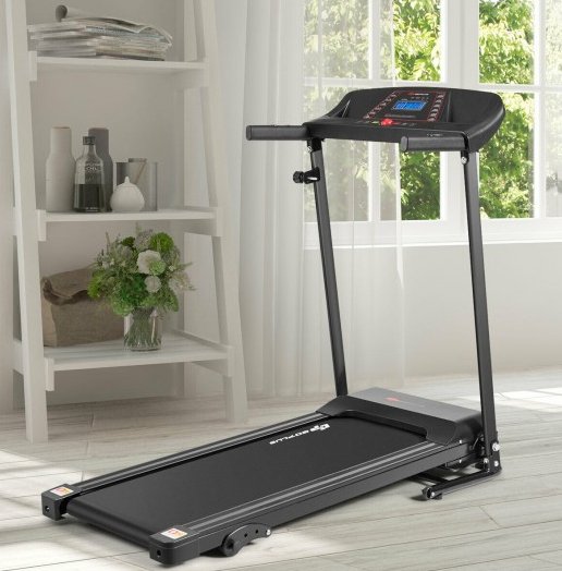 COSTWAY - 1.0 hp Foldable Treadmill Electric Support Mobile Power