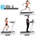 COSTWAY - 2.25HP 3-in-1 Folding Treadmill with Table Speaker Remote Control