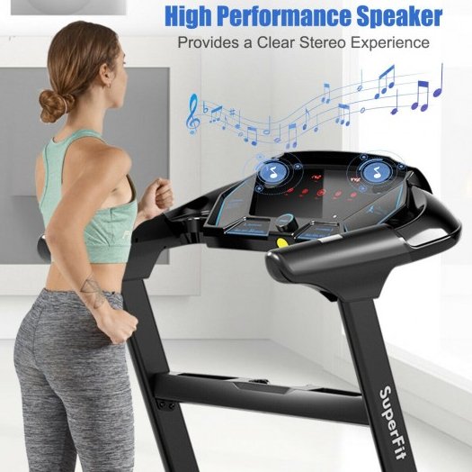 COSTWAY - 2.25HP Folding Treadmill Running Jogging Machine with LED Touch Display