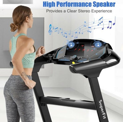 COSTWAY - 2.25HP Folding Treadmill Running Jogging Machine with LED Touch Display