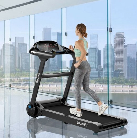 COSTWAY - 2.25HP Folding Treadmill Running Jogging Machine with LED Touch Display