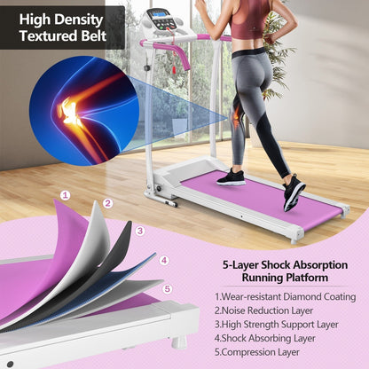 COSTWAY - Compact Electric Folding Running and Fitness Treadmill with LED Display