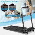 COSTWAY - Compact Folding Treadmill with Touch Screen APP Control