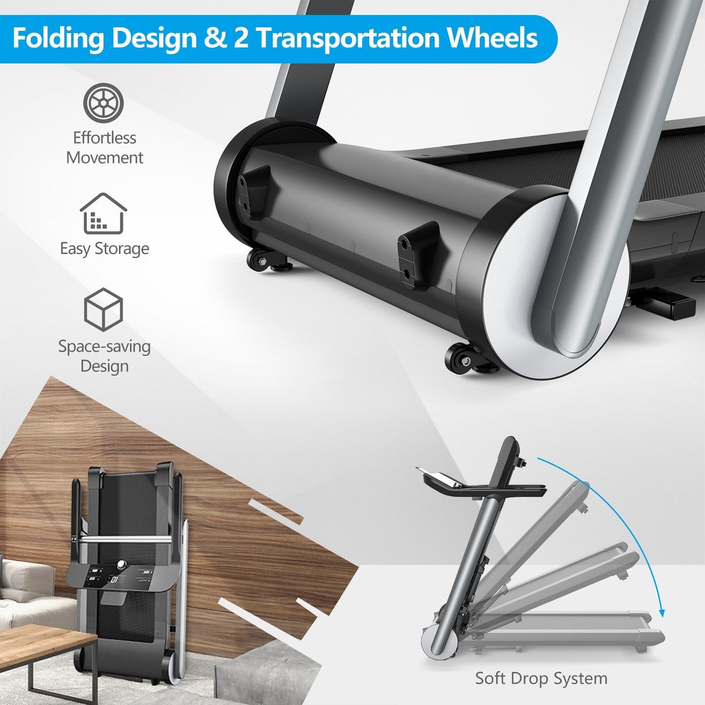 COSTWAY - Italian Designed Folding Treadmill for Home