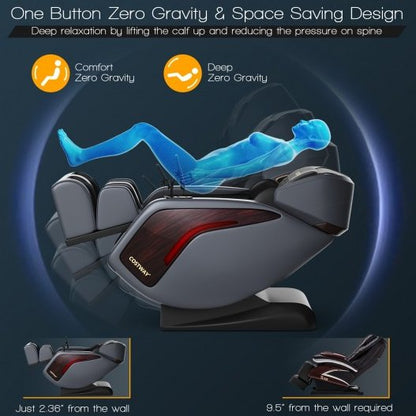 COSTWAY - JL10005WL - 3D SL Track Thai Stretch Zero Gravity Full Body Massage Chair Recliner