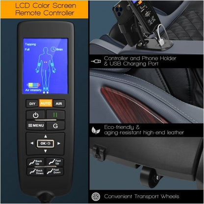COSTWAY - JL10005WL - 3D SL Track Thai Stretch Zero Gravity Full Body Massage Chair Recliner
