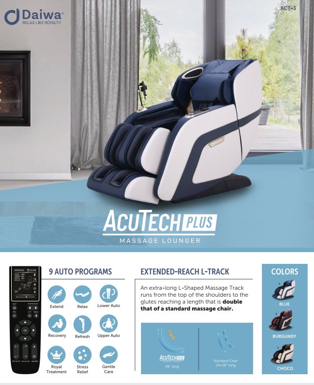Daiwa - AcuTech Plus Massage Chair