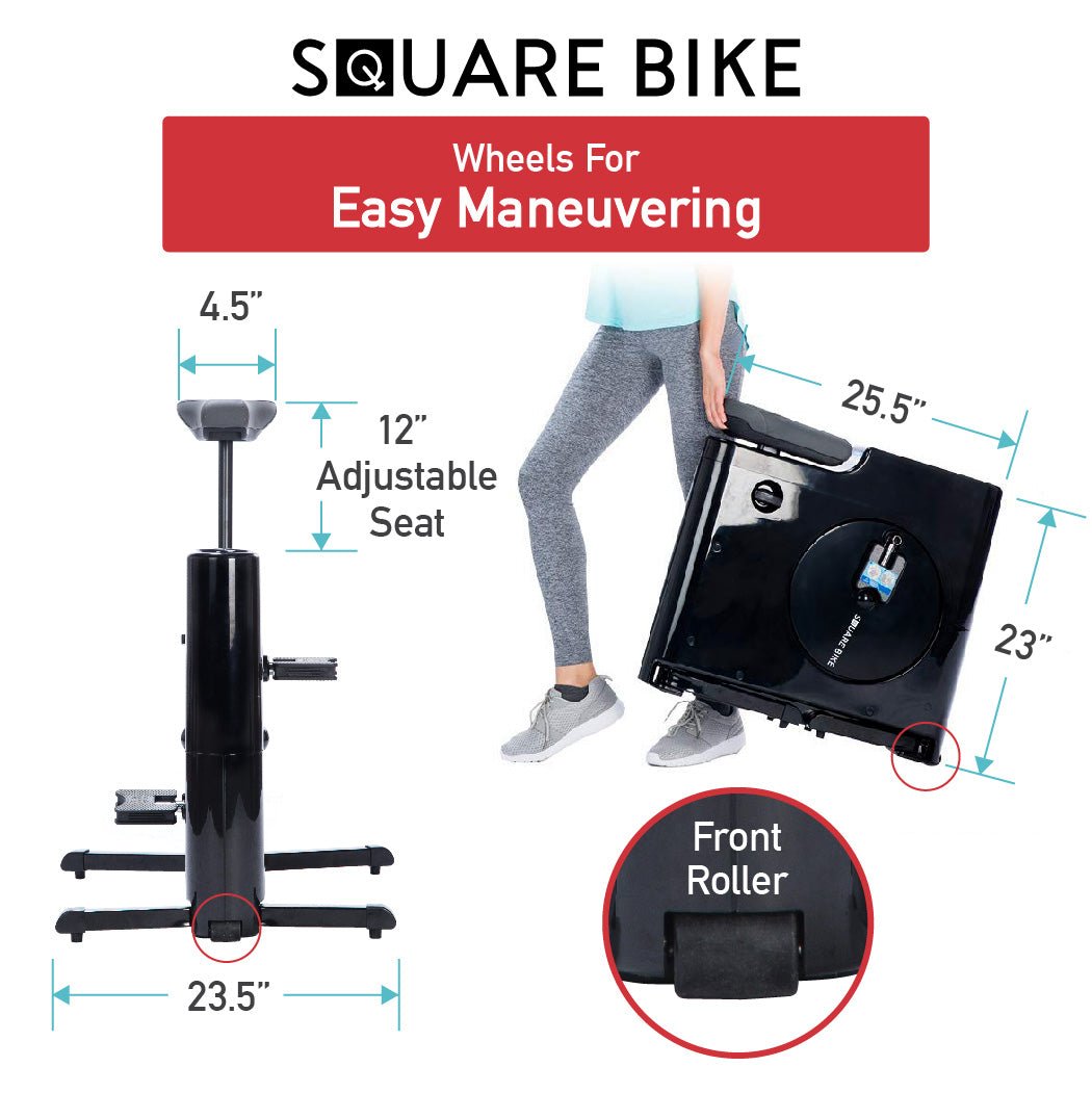 DAIWA - Square Bike Compact Exercise Bike with 8 Levels of Magnetic Resistance