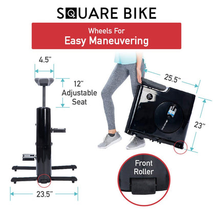 DAIWA - Square Bike Compact Exercise Bike with 8 Levels of Magnetic Resistance