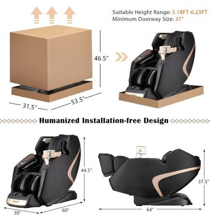 Combo Package-Open Box/Demo Unit Sale: Open Box COSTWAY 3D Massage Chair + Demo Kala Red Light Face Mask - SL-Track Full Body Zero Gravity Massage Chair -JL10013WL