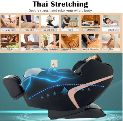Combo Package-Open Box/Demo Unit Sale: Open Box COSTWAY 3D Massage Chair + Demo Kala Red Light Face Mask - SL-Track Full Body Zero Gravity Massage Chair -JL10013WL