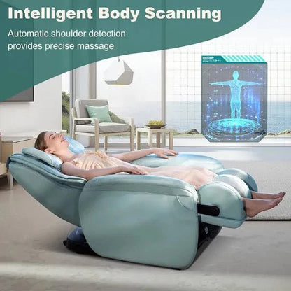 Full Body Zero Gravity Massage Chair with Pillow-Brown