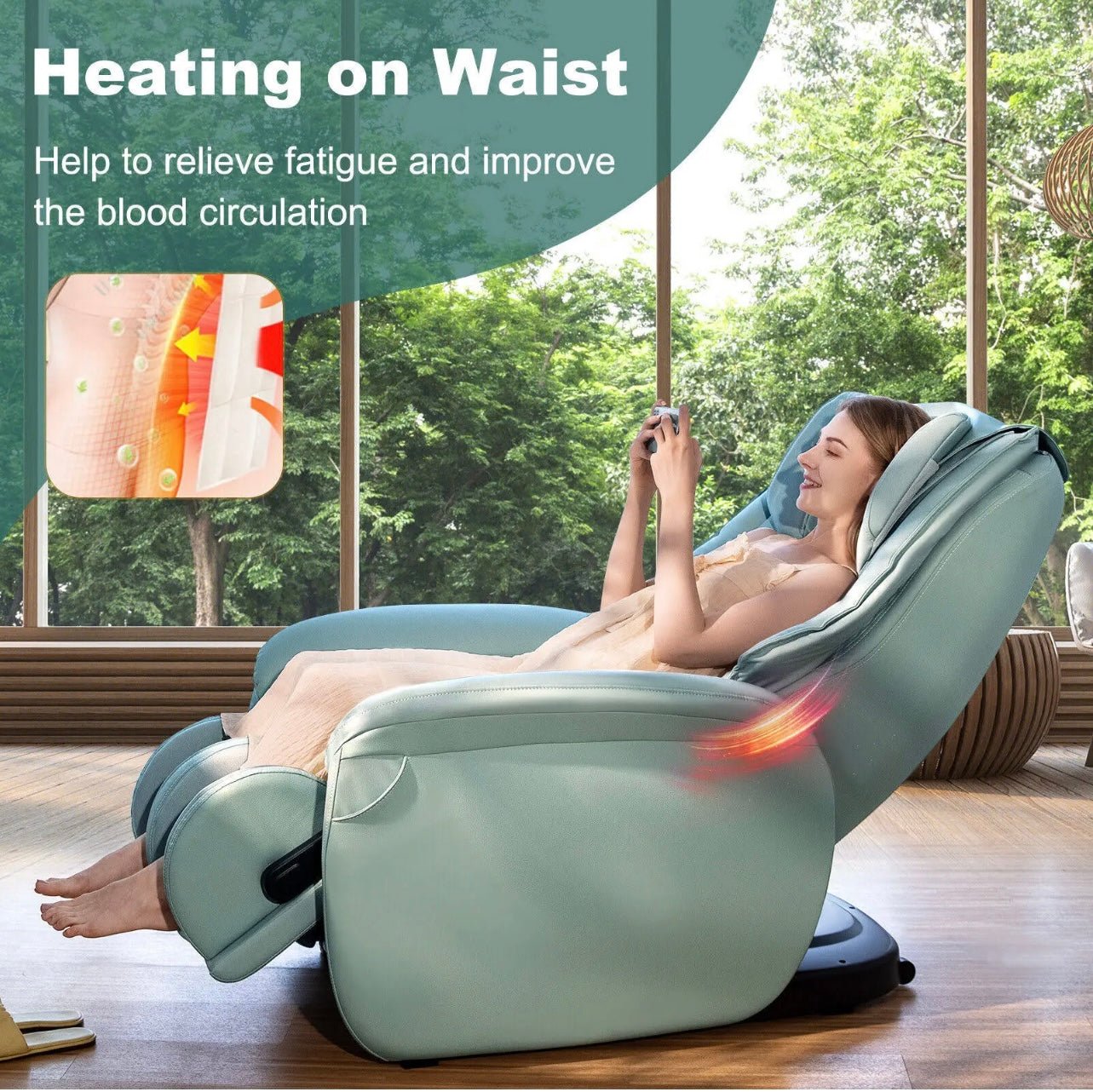 Full Body Zero Gravity Massage Chair with Pillow-Brown