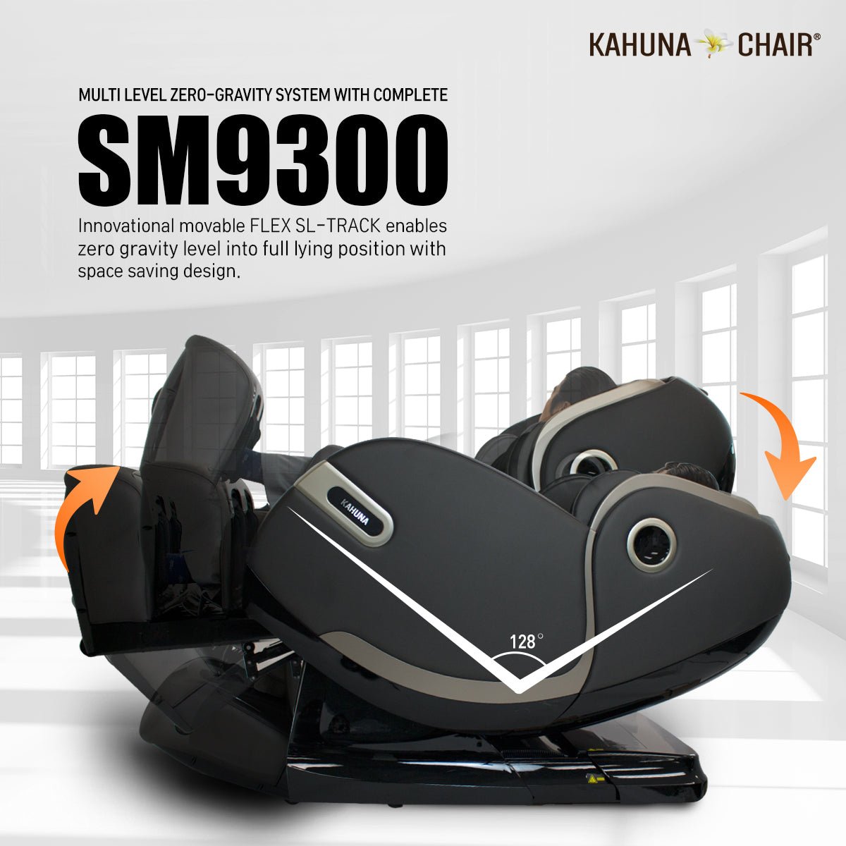 KAHUNA 4D+@ DUAL AIR FLOAT FLEX HSL-TRACK MASSAGE CHAIR WITH INFRARED HEATING SM-9300