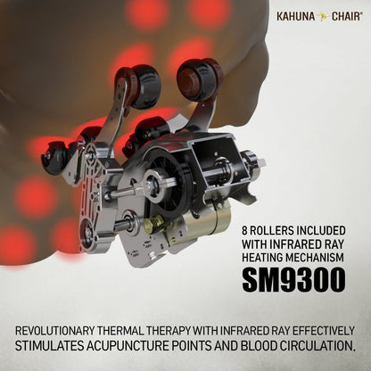 KAHUNA 4D+@ DUAL AIR FLOAT FLEX HSL-TRACK MASSAGE CHAIR WITH INFRARED HEATING SM-9300
