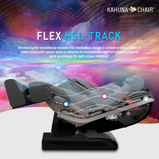 KAHUNA 4D+@ DUAL AIR FLOAT FLEX HSL-TRACK MASSAGE CHAIR WITH INFRARED HEATING SM-9300