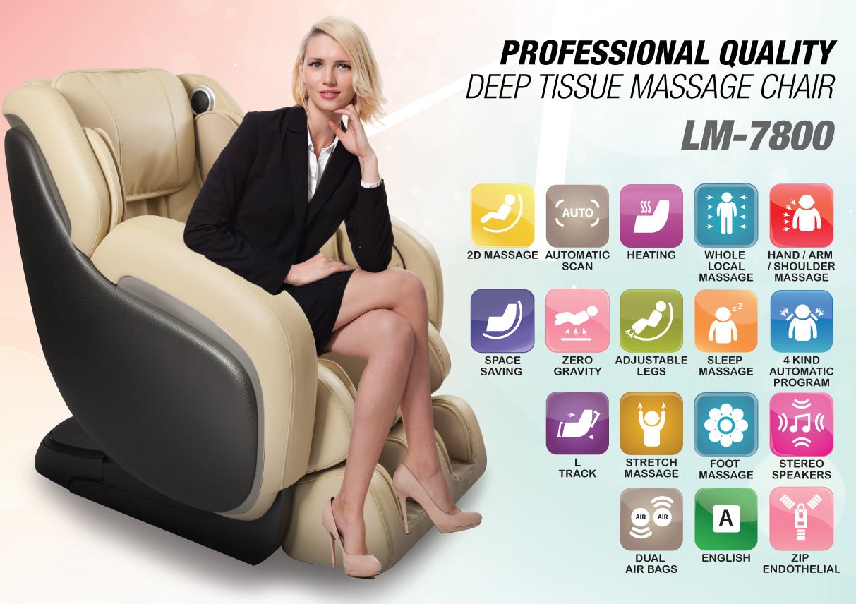 Kahuna LM-7800 Massage Chair- Specialized arm massage- Full stretch