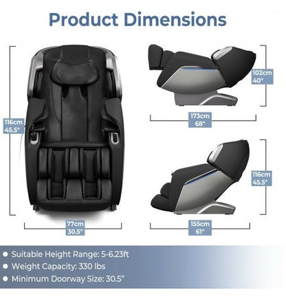 COSTWAY - JL10008WL - Full Body Zero Gravity Massage Chair with SL Track Voice Control & Heat