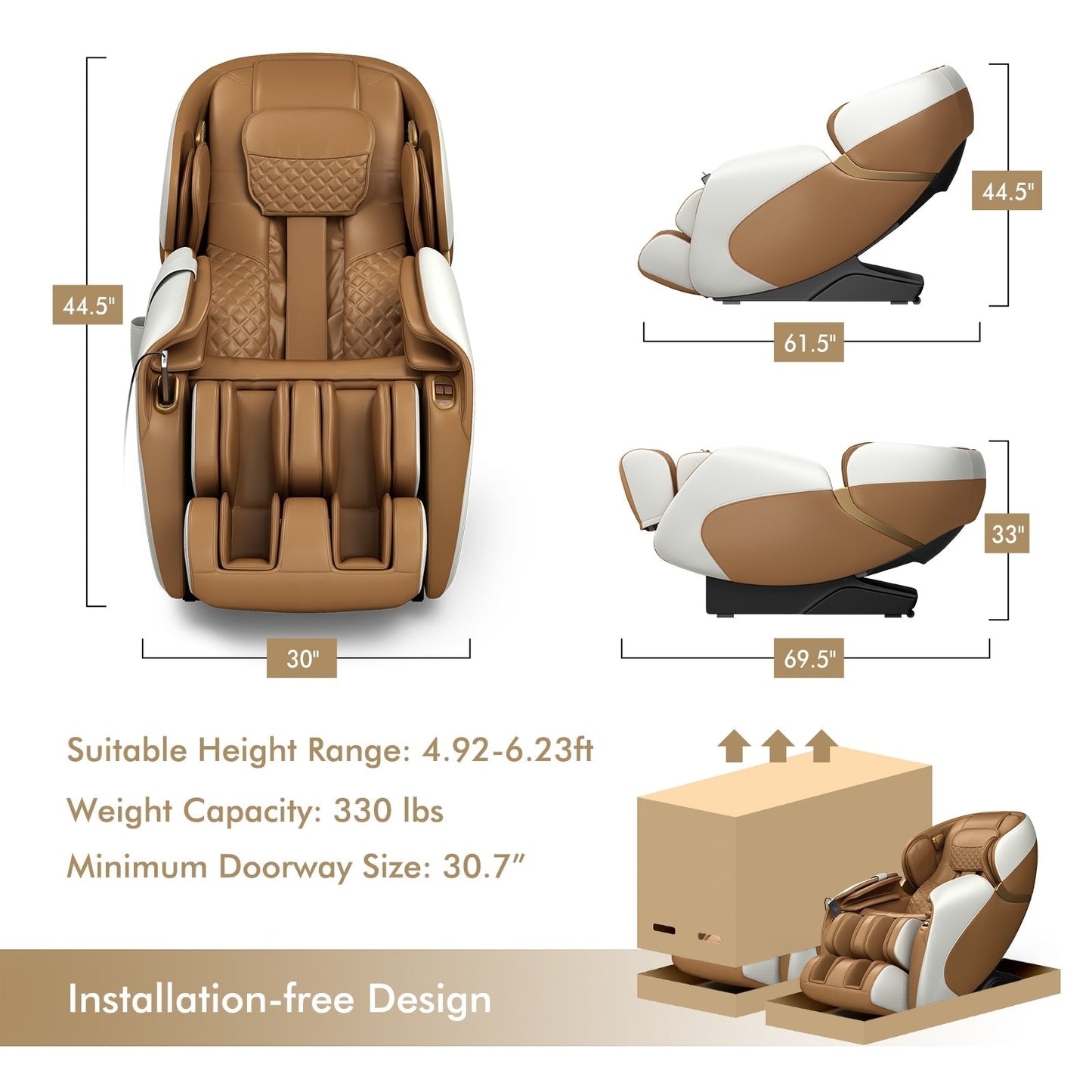 COSTWAY Therapy 3 -Full Body Zero Gravity Massage Chair