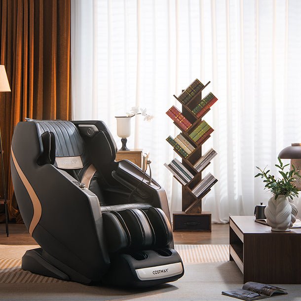 Mega Sale -Top Seller-Premium Series-COSTWAY -Fully Loaded- 3D SL-Track Full Body Zero Gravity Massage Chair with Thai Stretch- Top 5 Seller-