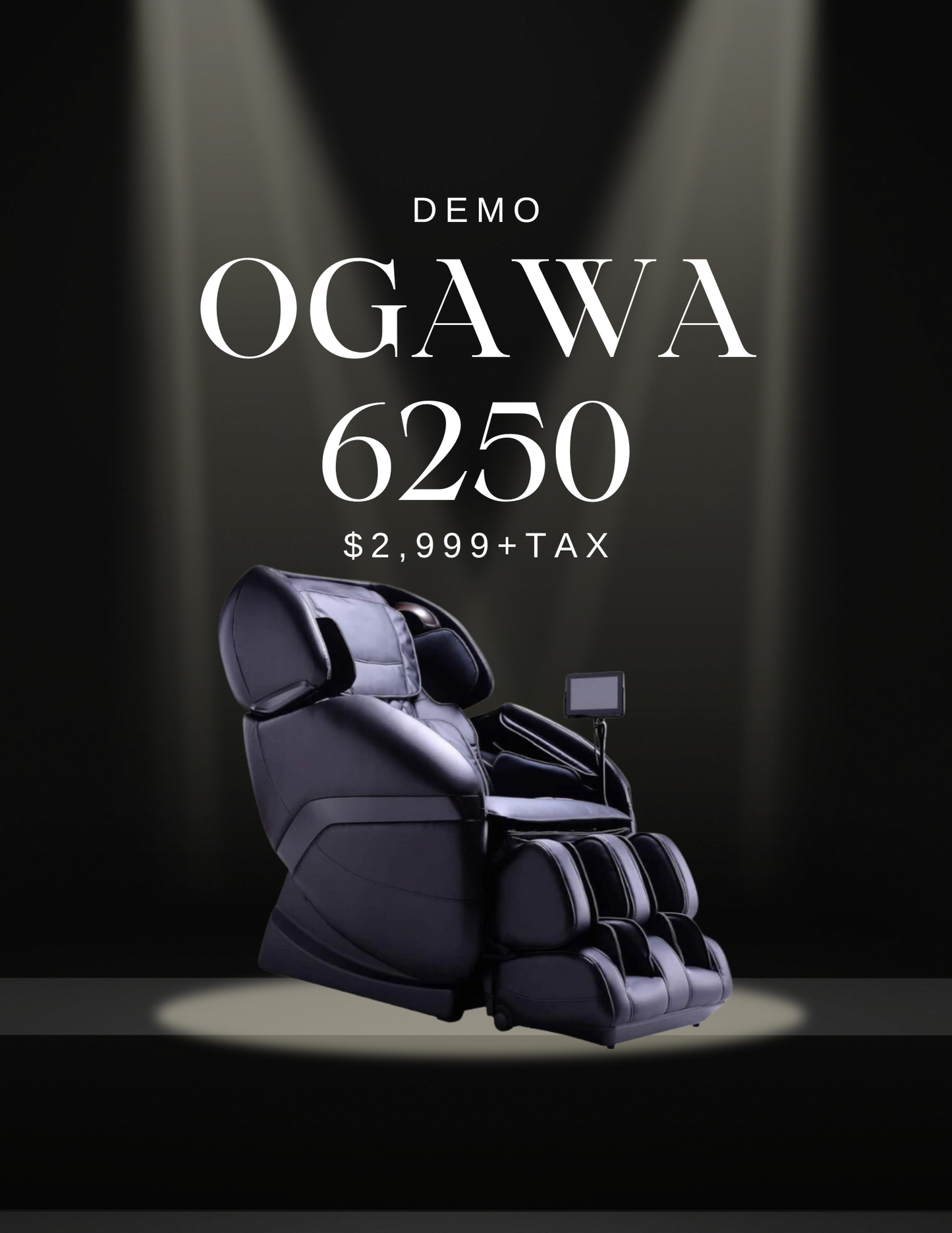 -Demo unit-Special Buy-Ogawa 6250 Massage Chair-Touch Screen Remote-SL track- Fully loaded